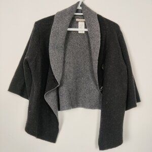 Chiaramente Women's Wool Sweater Poncho Size Large Winter Quiet Luxury Italian